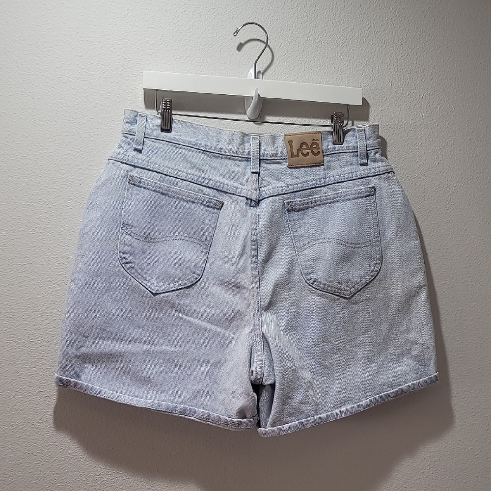 Lee 18Med Light Blue Summer High-rise Vintage Staple 90's Modern Mom Jean Shorts - Picture 13 of 14